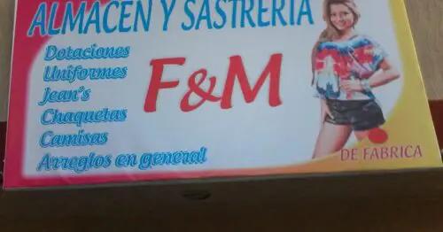 ALMACEN Y SASTRERIA F & M BOGOTÁ ALMACEN Y SASTRERIA F & M BOGOTÁ